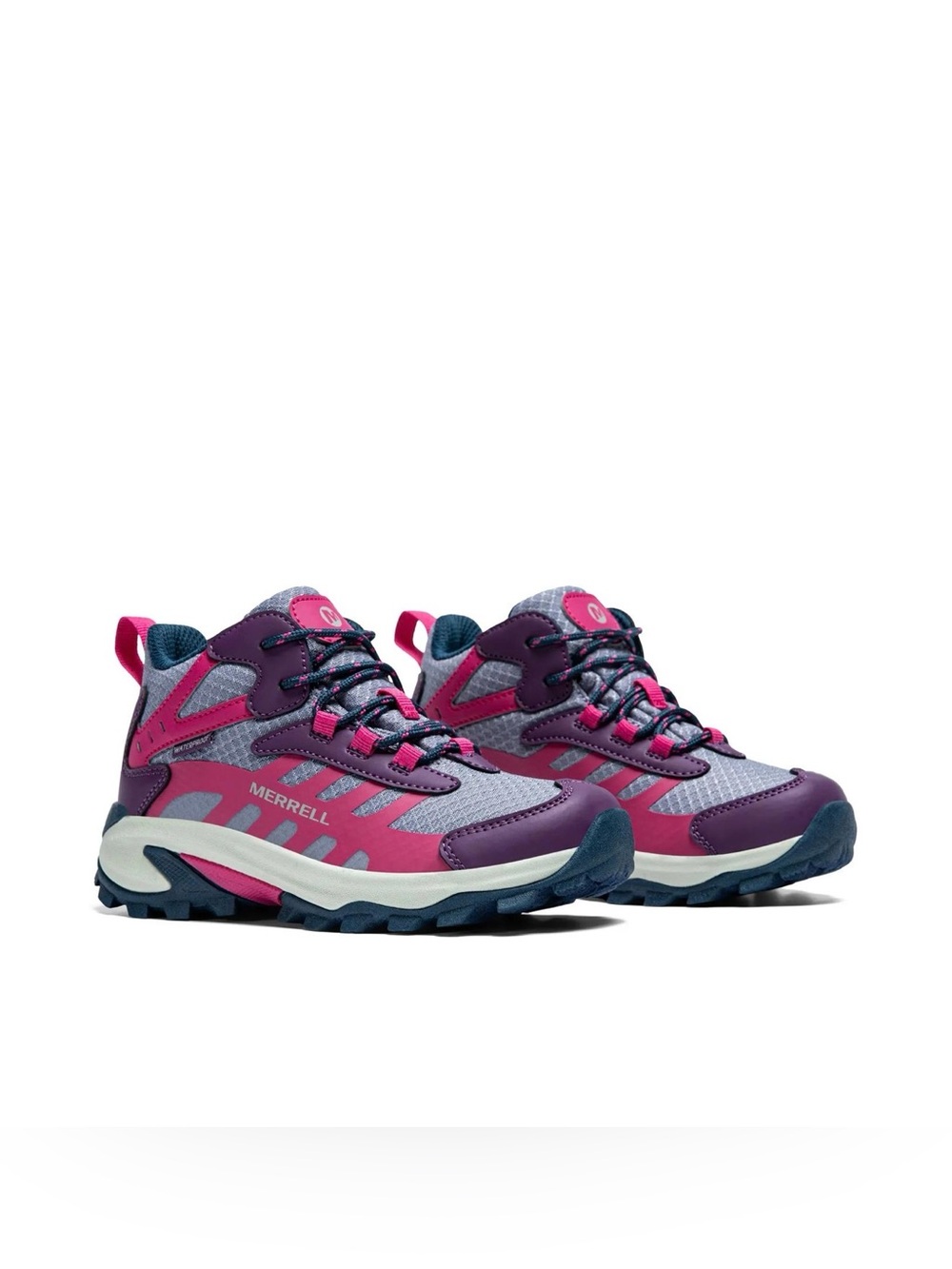 Merrell Kids Purple and Pink speed 2 mid waterproof
